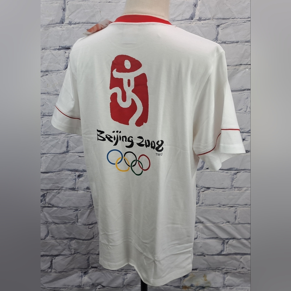 NWT Beijing Olympic Games T-Shirt Tee Official Product White Red Anime XL - Picture 4 of 16